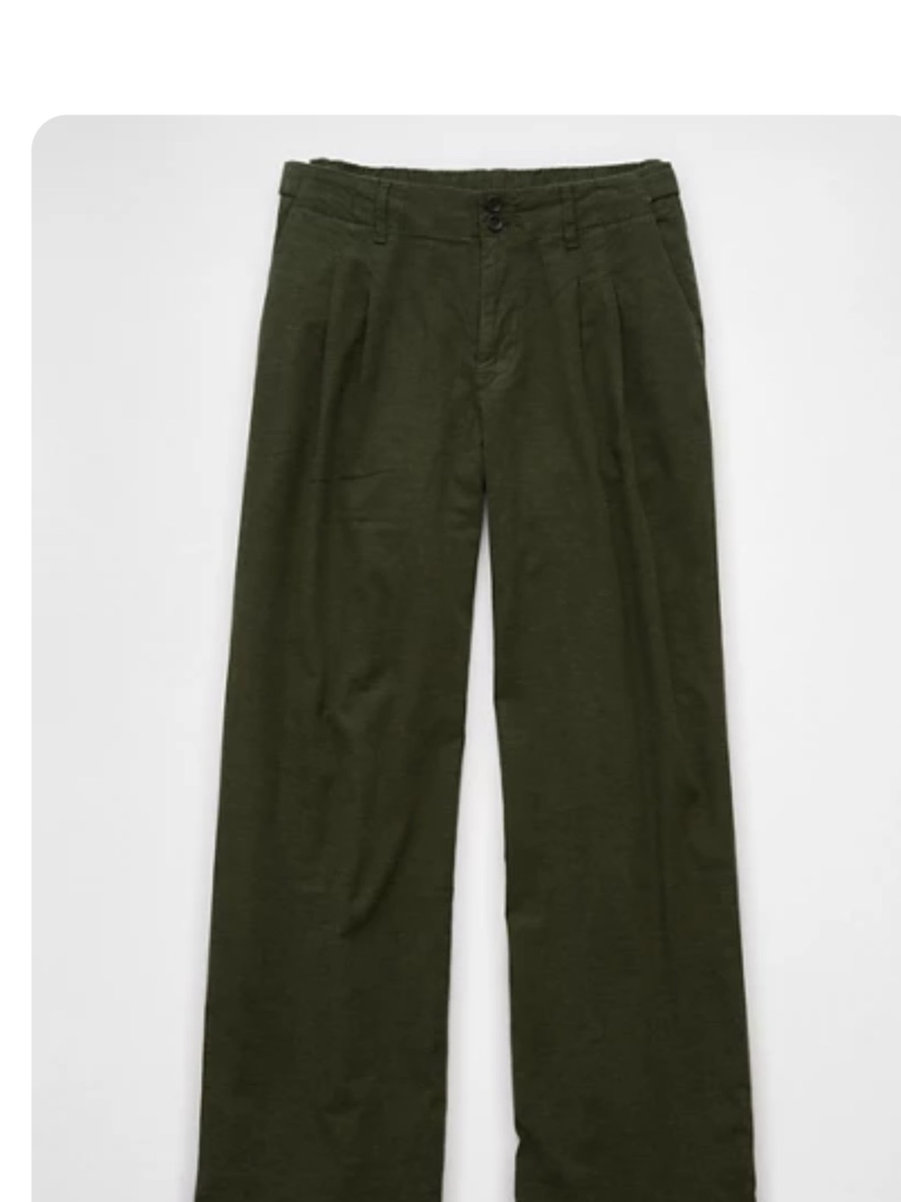 AE Stretch Linen-Blend High-Waisted Wide-Leg Trouser